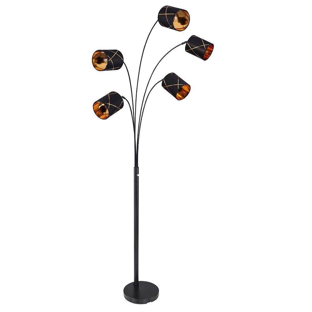 etc-shop Stehlampe, Leuchtmittel nicht inklusive, mit schwarz Lampenschirm Stehlampe Flur Stehleuchte beweglichen