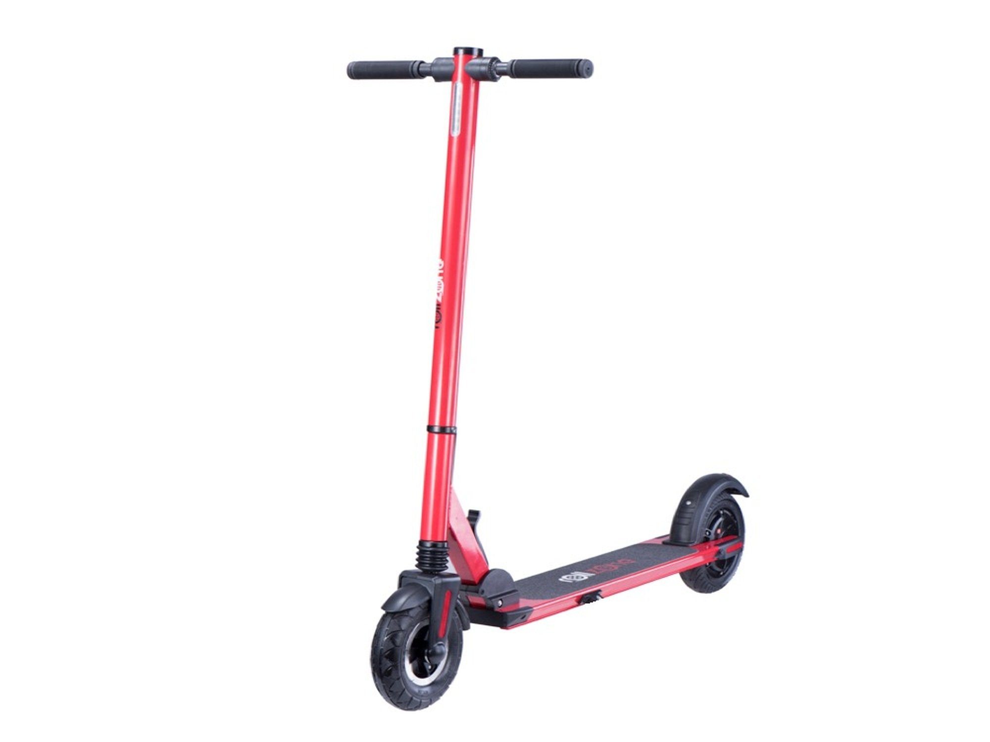 TPFLiving E-Scooter e-Scooter mit EVA-Gummireifen, Kunstledersitz und LED- Beleuchtung, maximale Traglast bis 100 kg - Farbe: rot