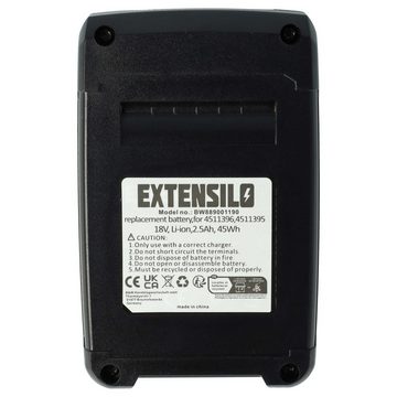 Extensilo kompatibel mit Einhell TE-CD 18/40, TE-CD 18/2, TE-CD 18/45 Akku Li-Ion 2500 mAh (18 V)