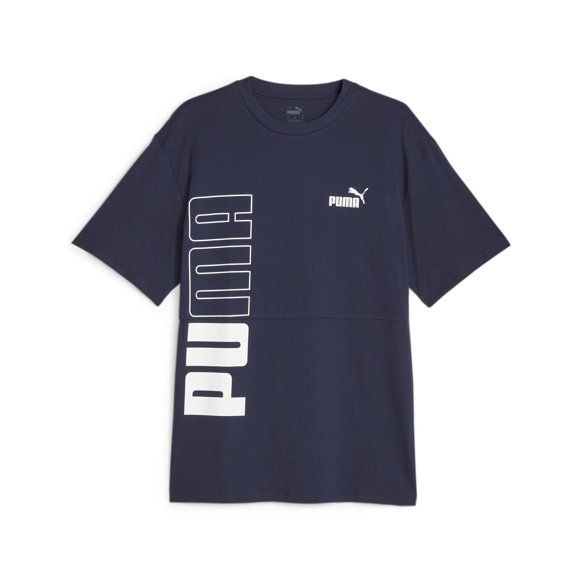 PUMA T-Shirt PUMA POWER T-Shirt Herren Navy Blue | Sport-T-Shirts