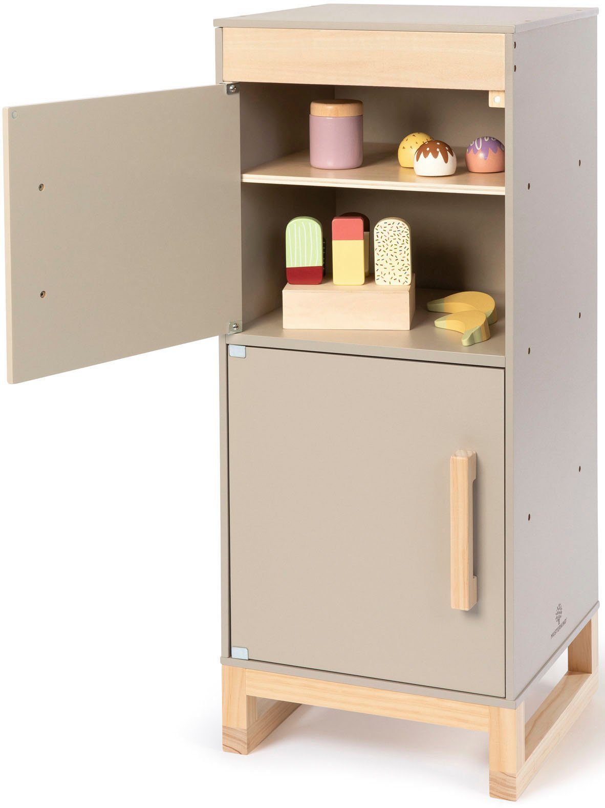 MUSTERKIND® Kinder-Kühlschrank Ficus, warmgrau/natur günstig online kaufen