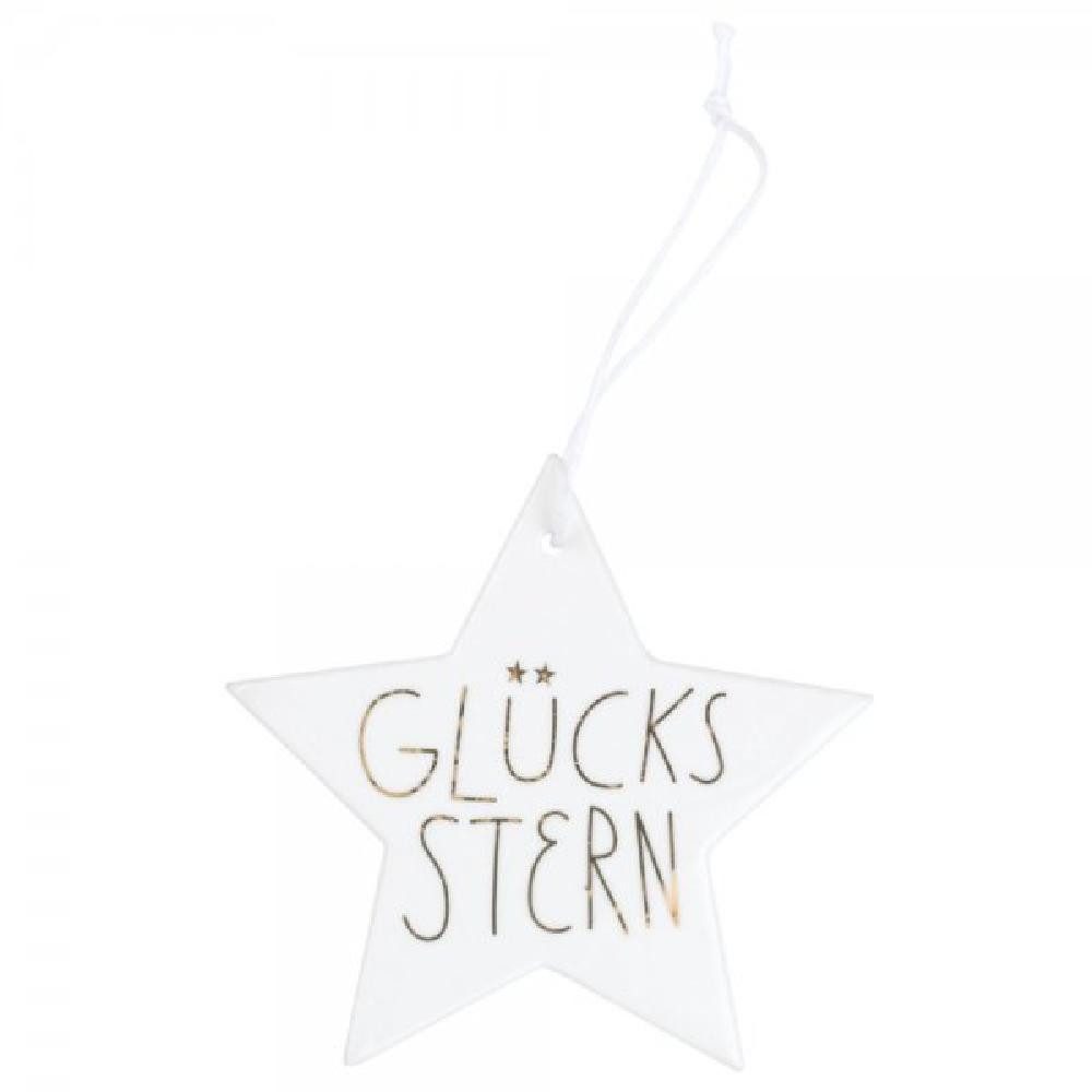 Räder Weihnachtsbaumkugel Design Hänger Glücksstern Weiß-Gold günstig online kaufen