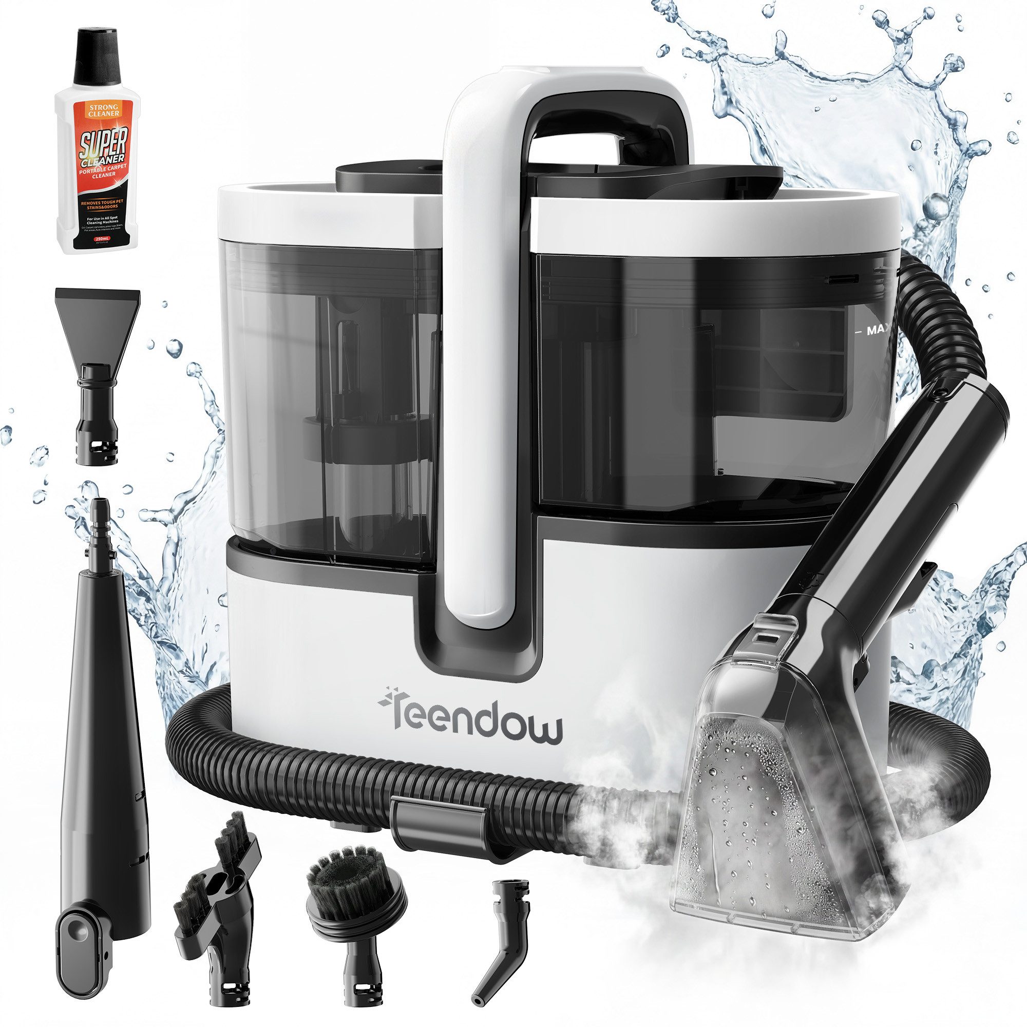 Wasch-Sauger C7MAX Waschsauger mit Dampf Nasssauger Polsterreiniger Teppichreiniger