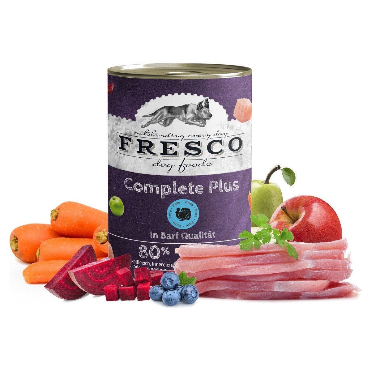 Fresco Dog Complete Plus Pute 800 g - 6 Stück, für: Hund