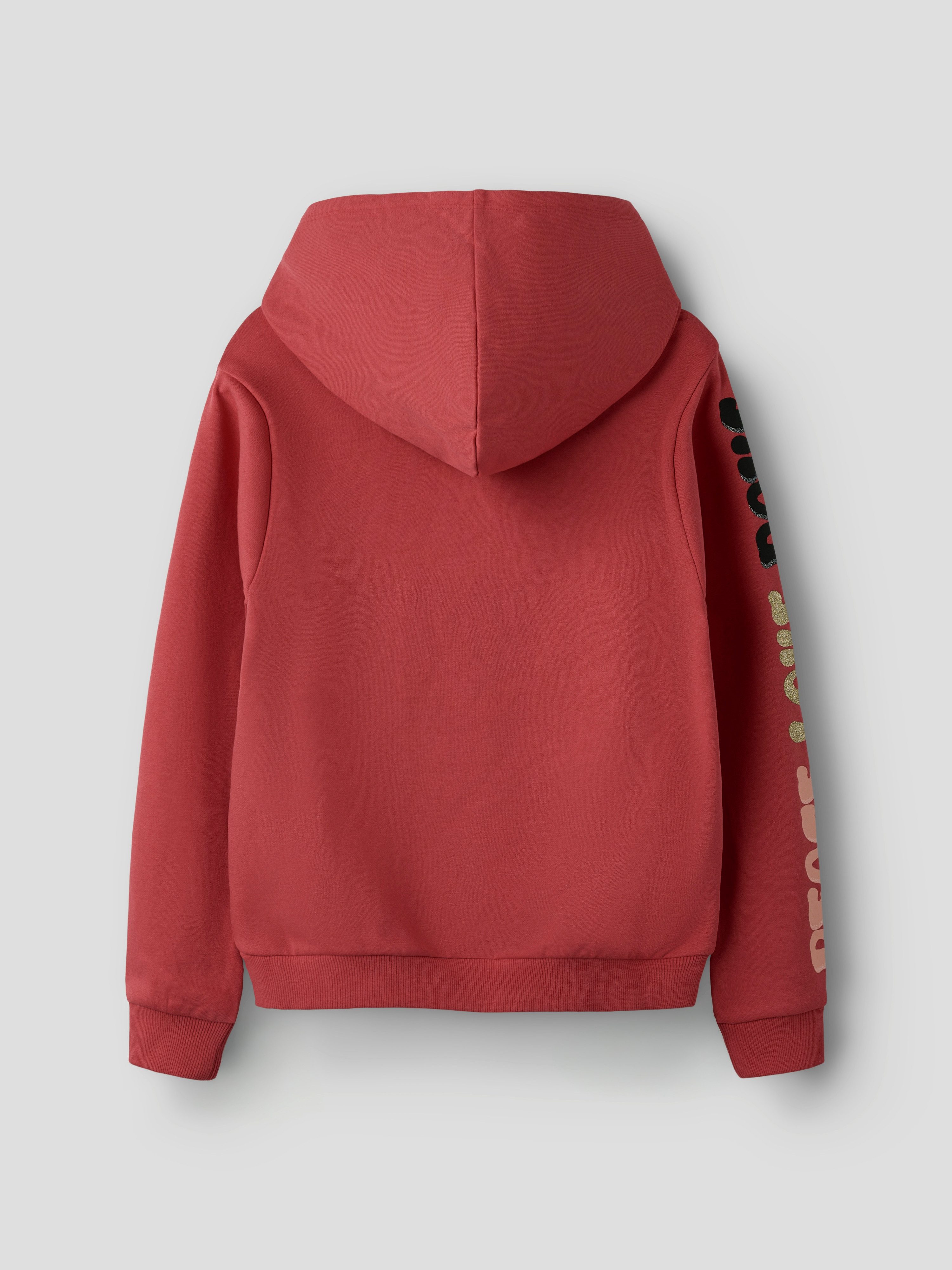 Name It Kapuzensweatshirt NKFLENA LS SWE WH BRU BOX PS Baumwollmischung, regular fit – Bild 2 von 3