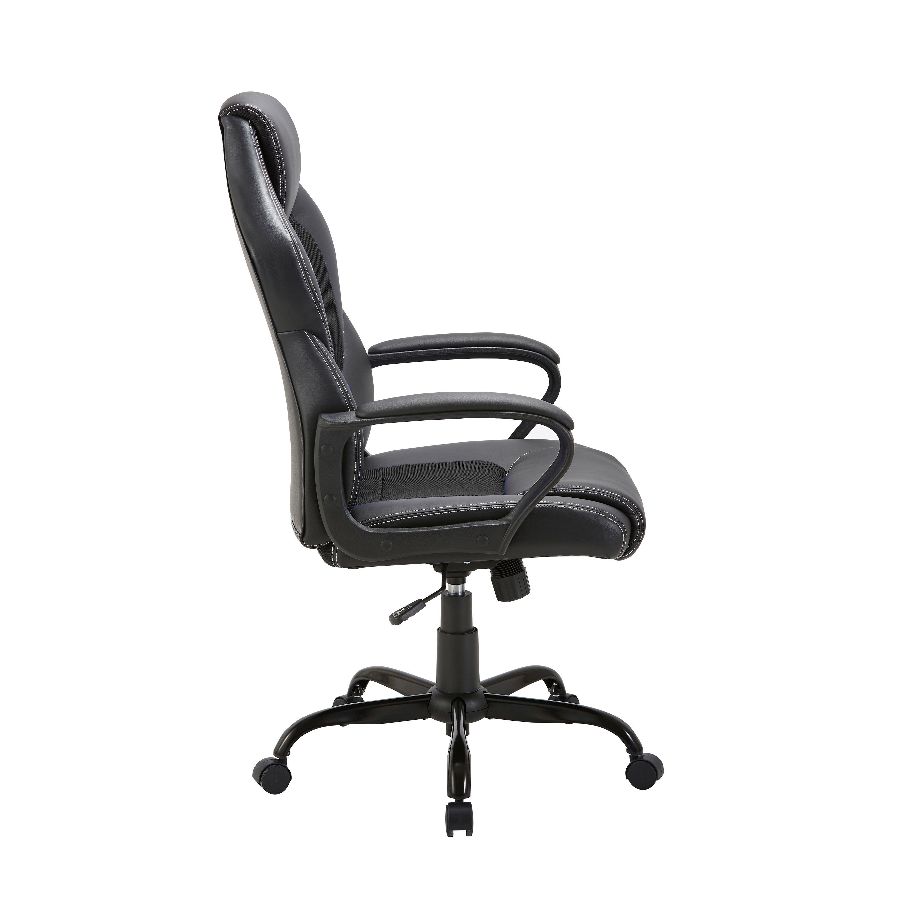 ergonomisch Drehstuhl, Schwarz Zedelmaier Schreibtischstuhl höhenverstellbar chefsessel Wippfunktion Bürostuhl mit Gaming Stuhl bürostuhl,