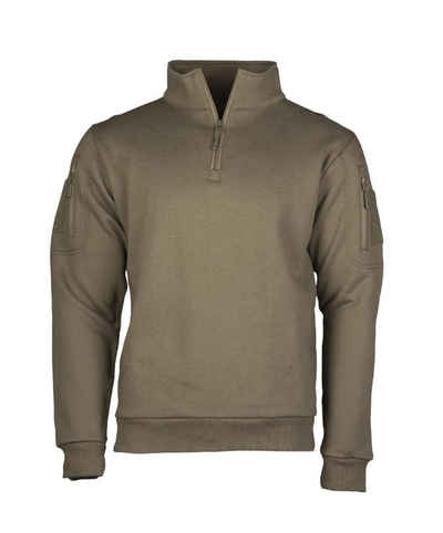 Mil-Tec Troyer »TACTICAL Sweatshirt mit Zipper ranger green« (1-tlg)