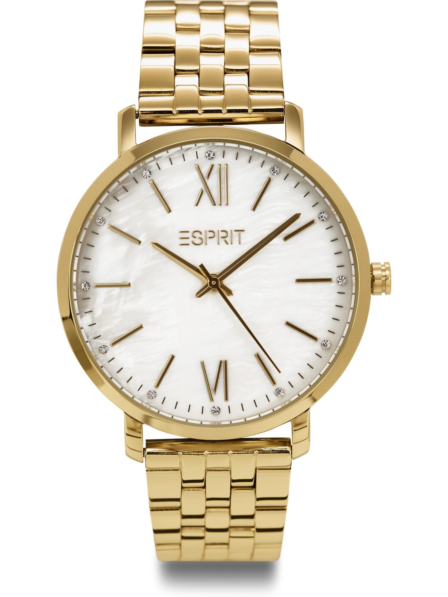 Esprit Quarzuhr ESPRIT Damen-Uhren Analog Quarz, Klassikuhr gelbgold