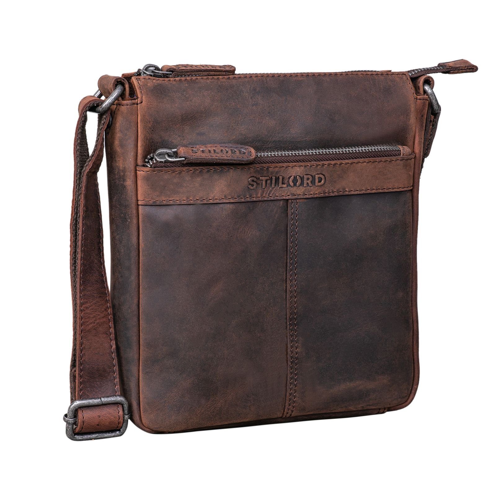 STILORD Schultertasche "Aspen" Kleine Vintage Umhängetasche Leder