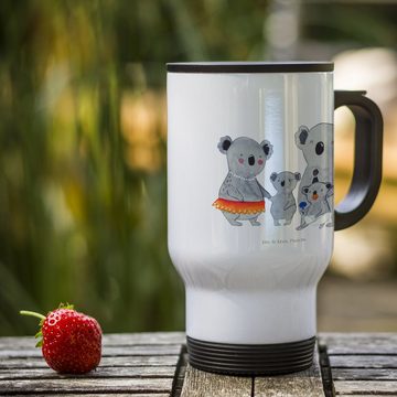 Mr. & Mrs. Panda Thermobecher Koala Familie - Weiß - Geschenk, Bruder, quality time, Papa, Geschwis, Edelstahl, Passt in Autohalter