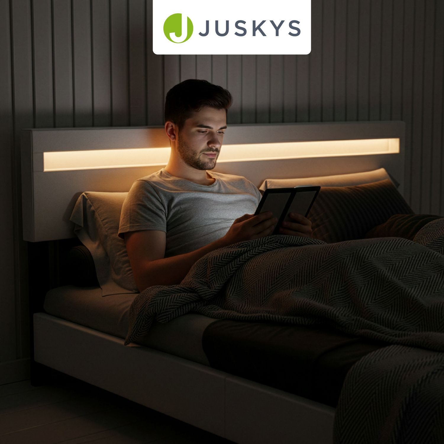 Juskys Polsterbett Paris, 180x200 cm, bunte LED-Beleuchtung, Kunstleder, we günstig online kaufen