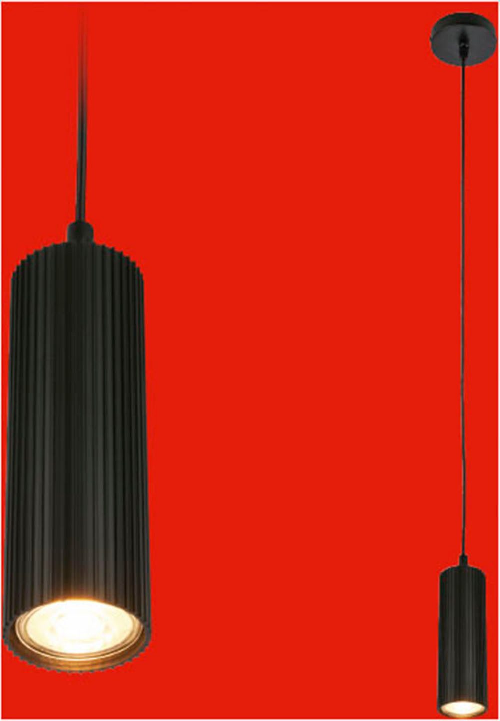 Briloner Leuchten LED Pendelleuchte IDA, ohne Leuchtmittel, Ø10 cm, Esszimmer, Esstisch, Wohnzimmer