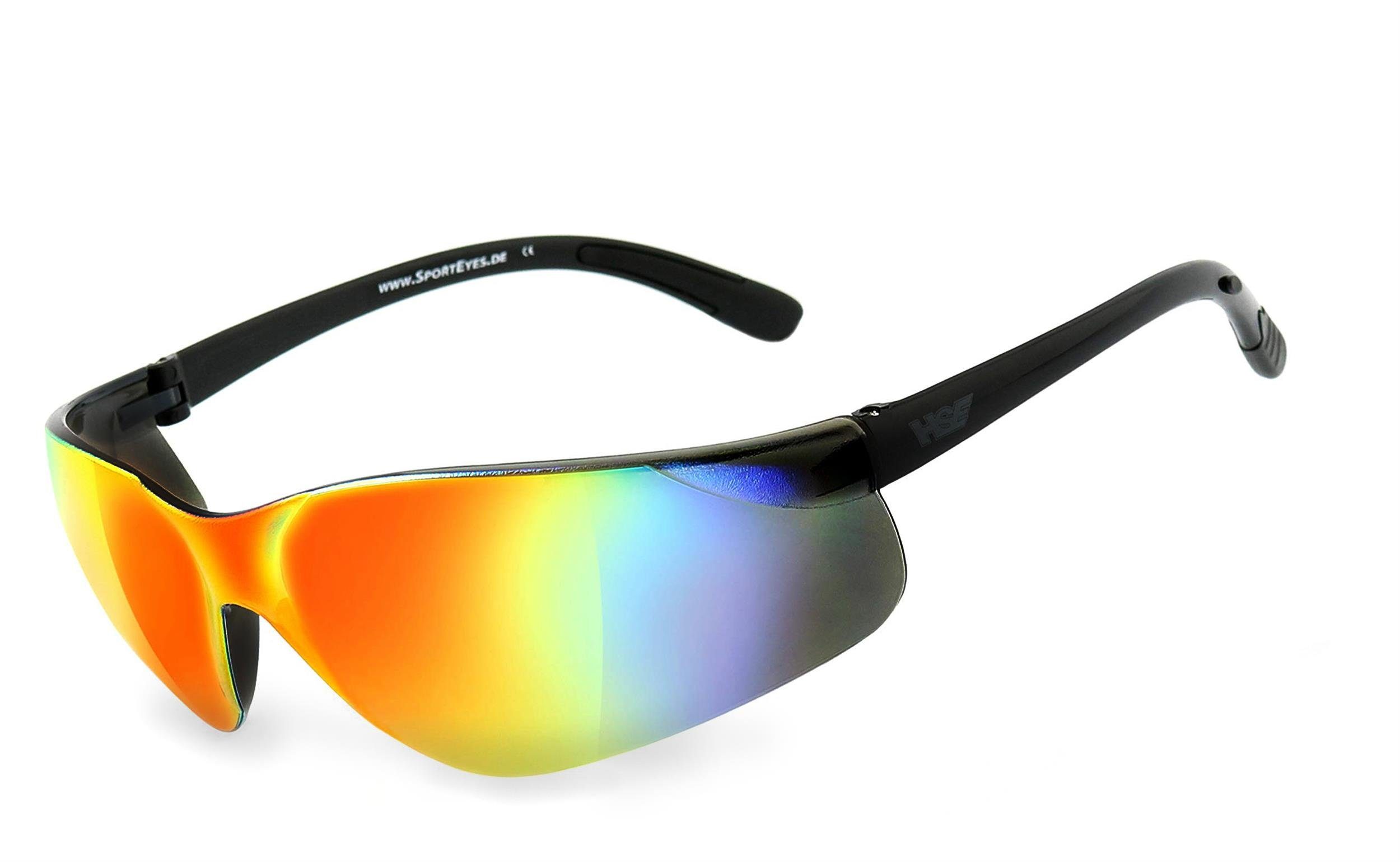 HSE - SportEyes Sportbrille DEFENDER 1.0, Steinschlagbeständig durch Kunststoff-Sicherheitsglas