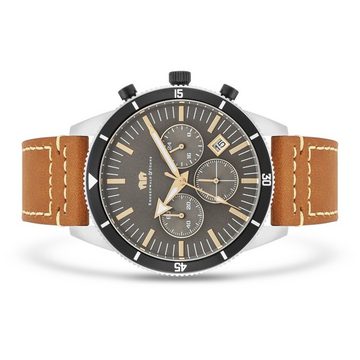 Rhodenwald & Söhne Chronograph Classic braun, mit Quarzwerk