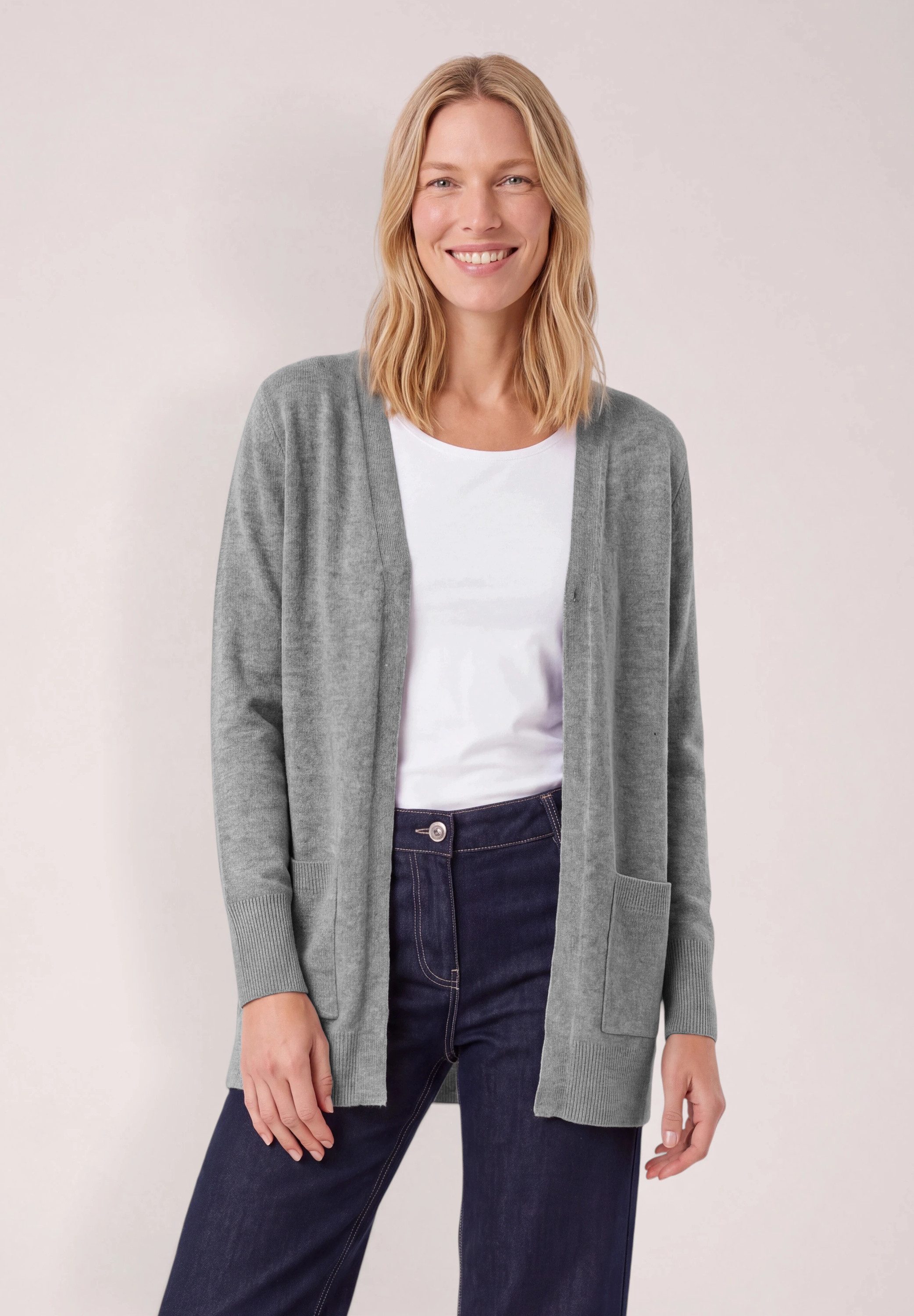 CECIL Cardigan aus softem Materialmix