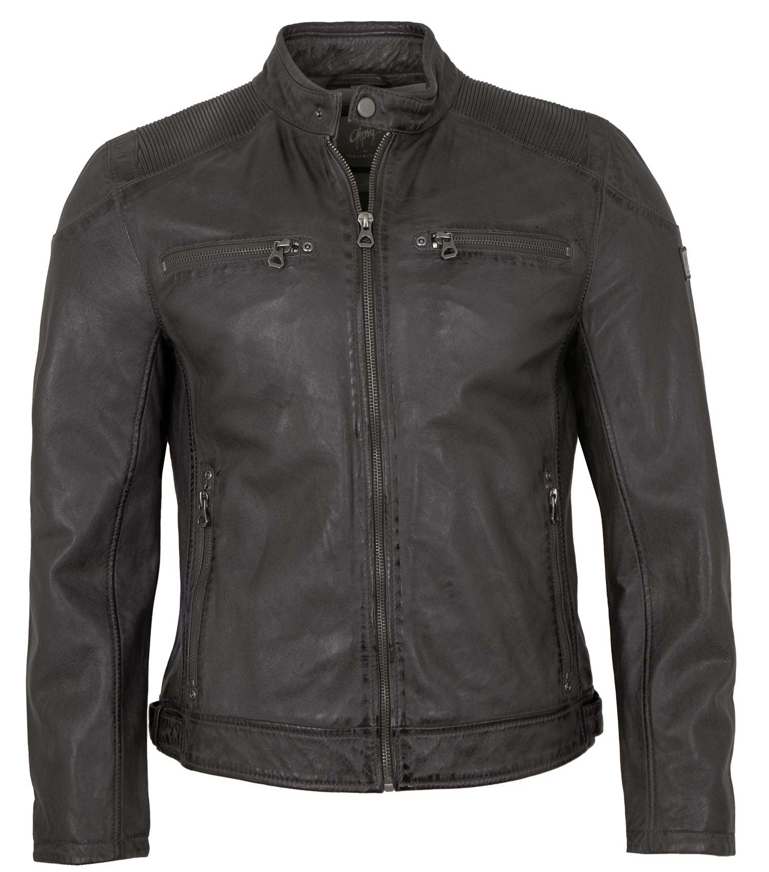 Gipsy by Mauritius Lederjacke GMDerran Gipsy by Mauritius - Herren Lederjacke Lammnappa anthracite