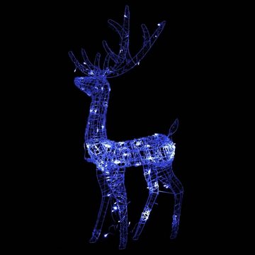 vidaXL Dekolicht LED-Rentiere 2 Stk Acryl 120 cm Blau Weihnachten Winter Garten Deko