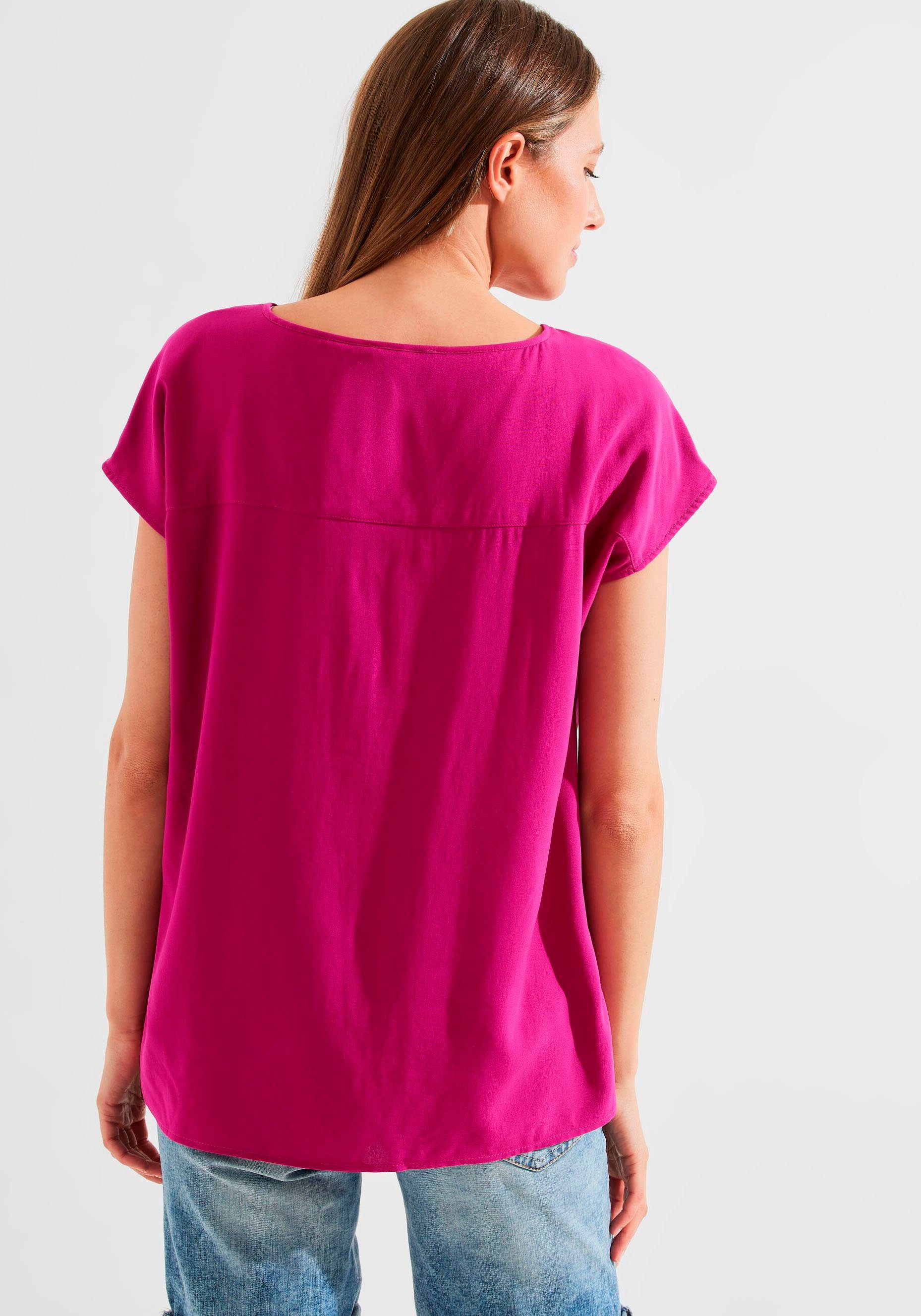 Knotendetail pink Shirtbluse Cecil mit