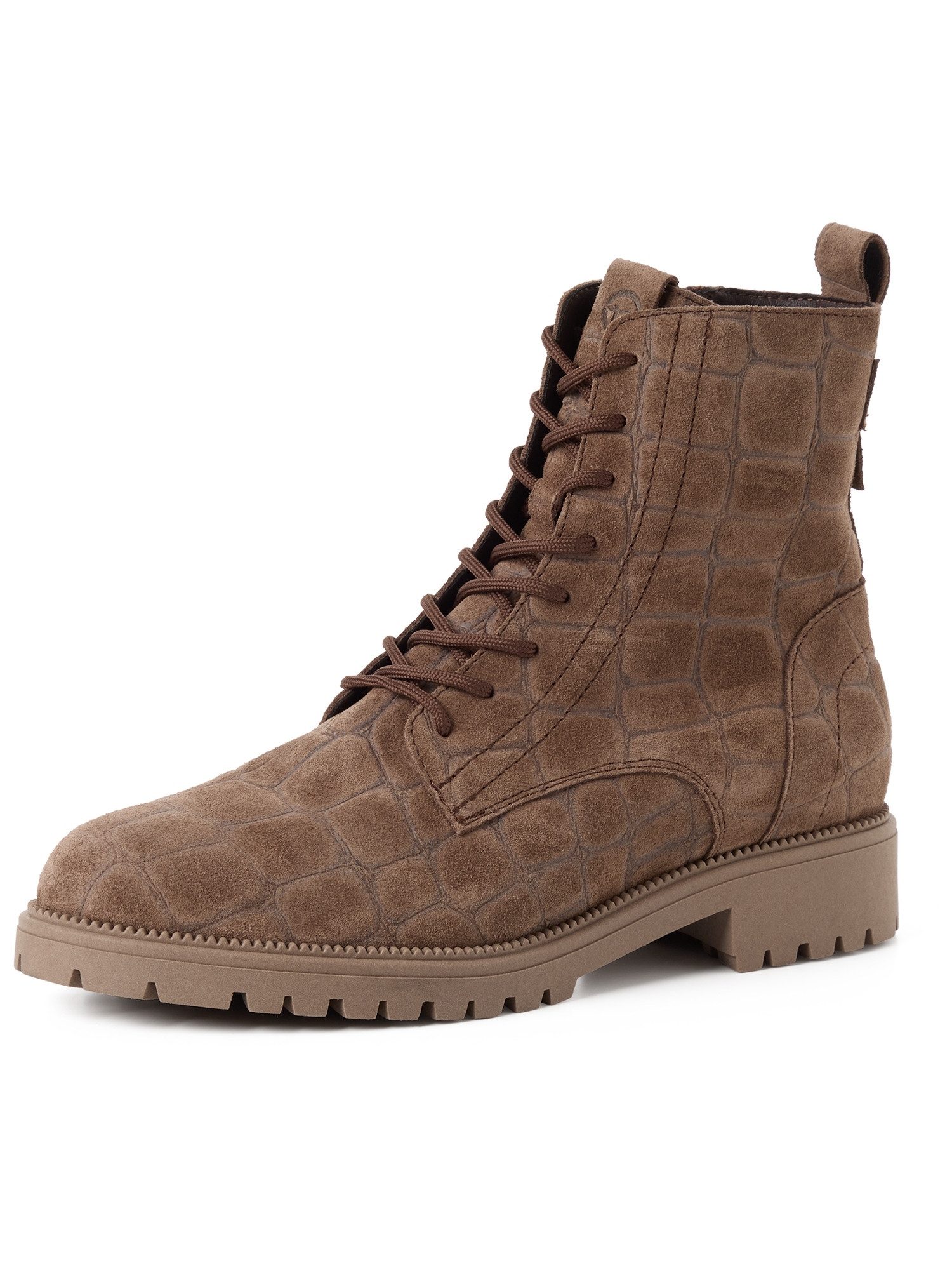 Tamaris TOUCH-IT aus Leder Blockabsatz 1-25402-43 Schnürstiefelette TOUCH-IT