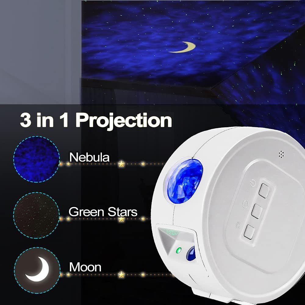feinlux LED Nachtlicht LED Nachtlicht LED Sternenhimmel Nachtlicht, LED fest integriert, Farbwechsler, APP, WIFI, Zeitplan, Lights Move to the Music/Beat
