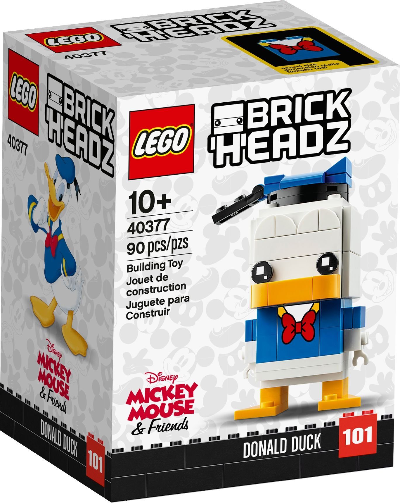 LEGO® Konstruktionsspielsteine LEGO® BrickHeadz - Donald Duck, (Set, 90 St)