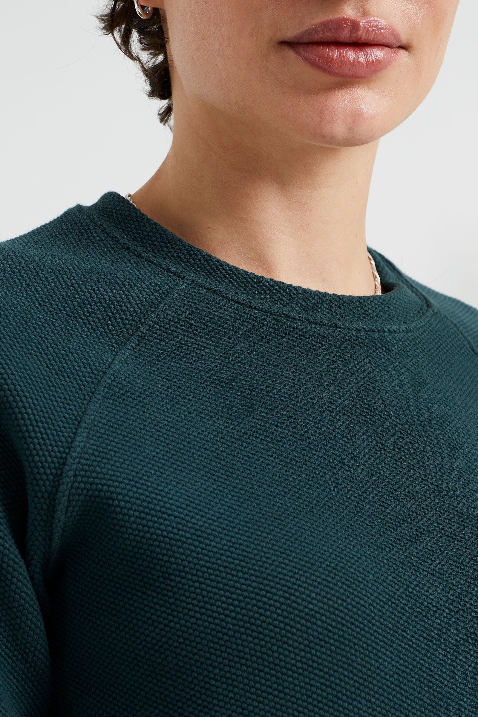 WE Fashion Sweatshirt (1-tlg) Moosgrün
