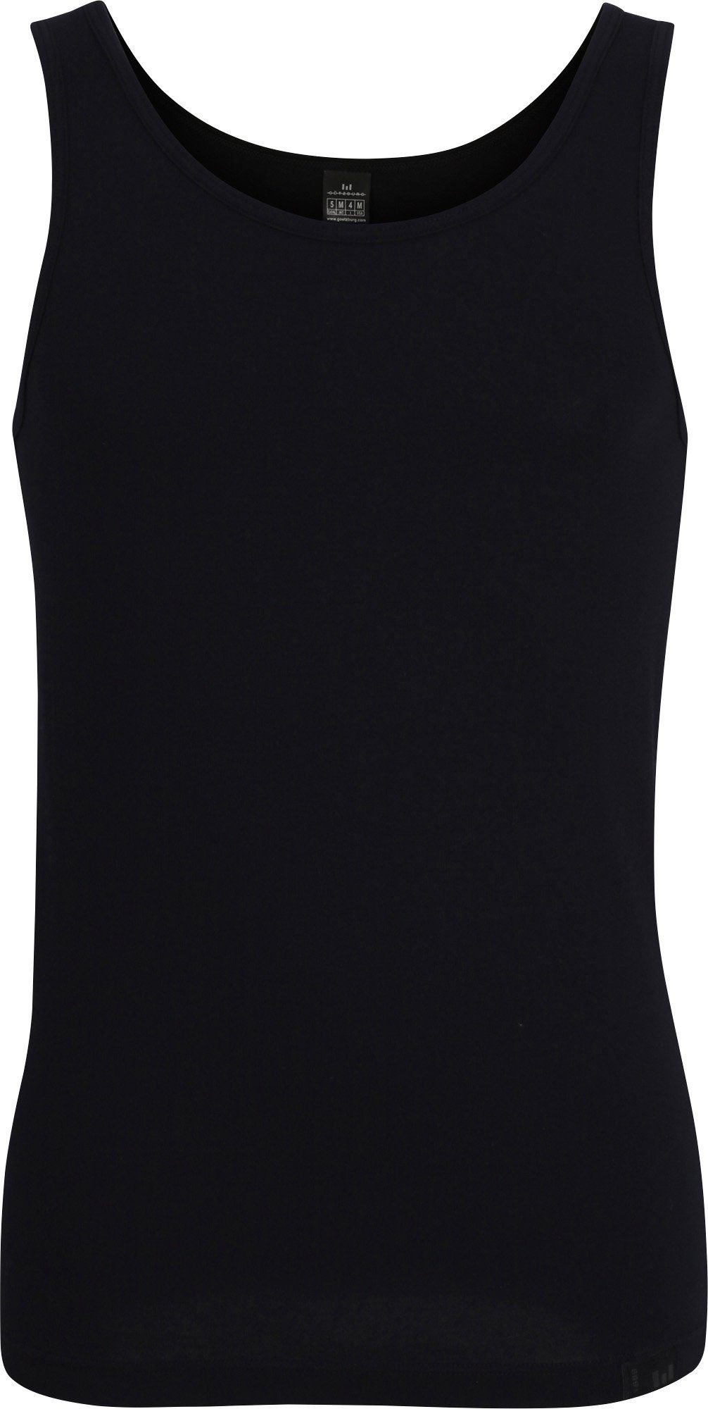 GÖTZBURG Unterhemd Herren-Unterhemd Uni Single-Jersey schwarz