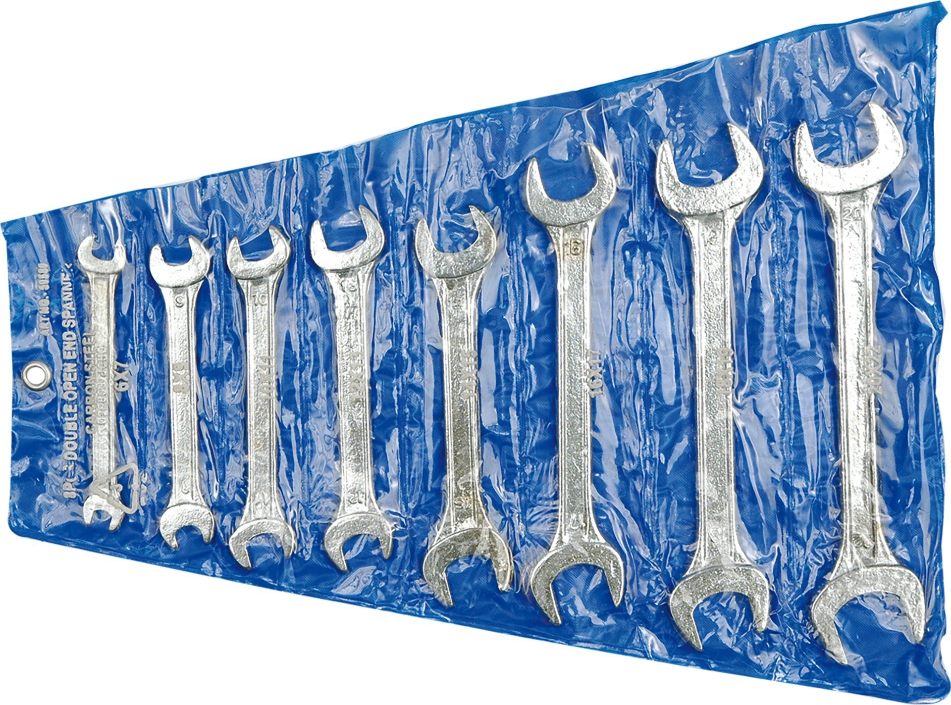 TRIZERATOP Gabel- und Ringschlüssel Maulschlüssel-Set 8-teilig 6–22 mm im Etui (Maulschlüssel-Set 8-teilig 6–22 mm im Etui, 8 St)