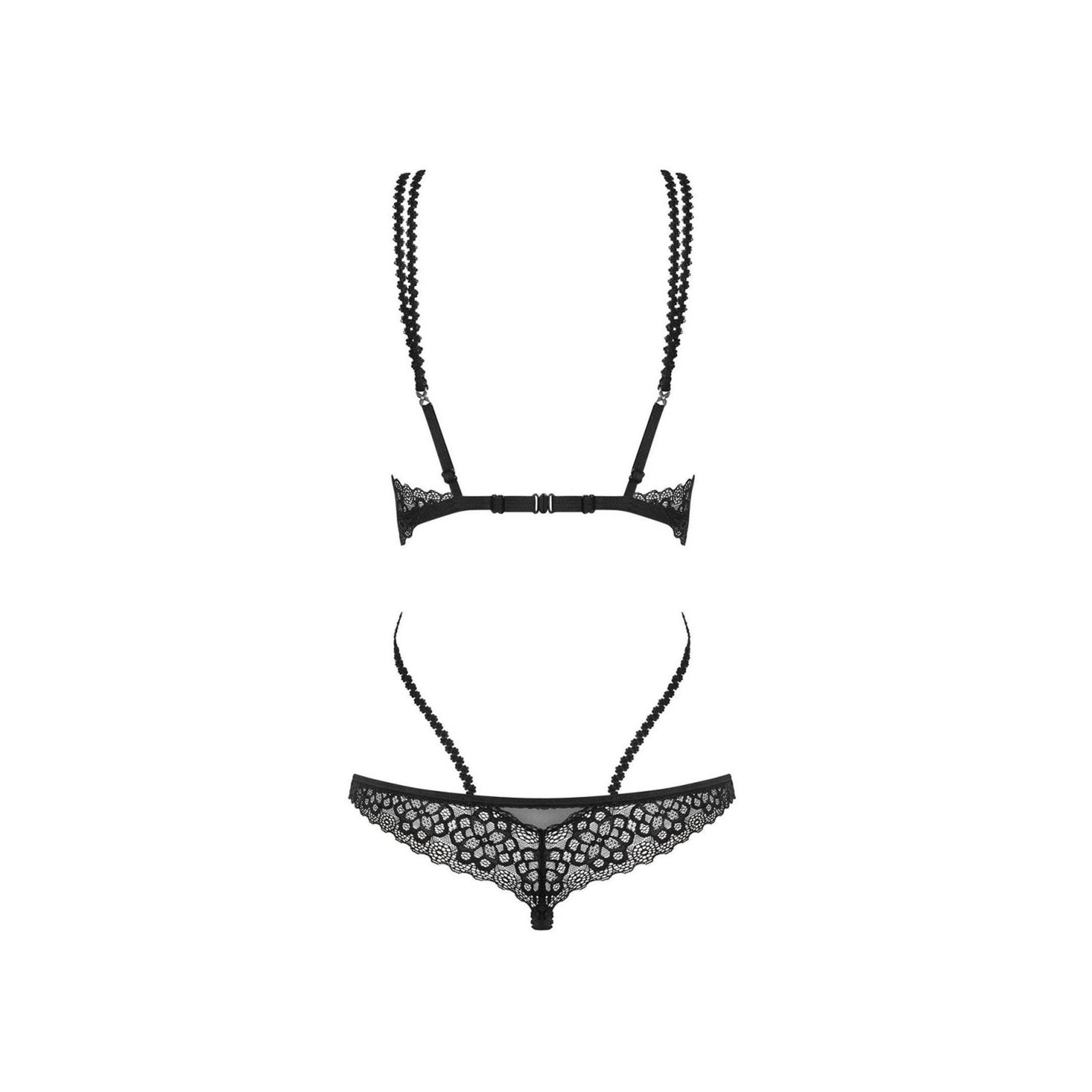 Obsessive Body-Ouvert OB Liferia cupless teddy black - (L/XL,S/M)