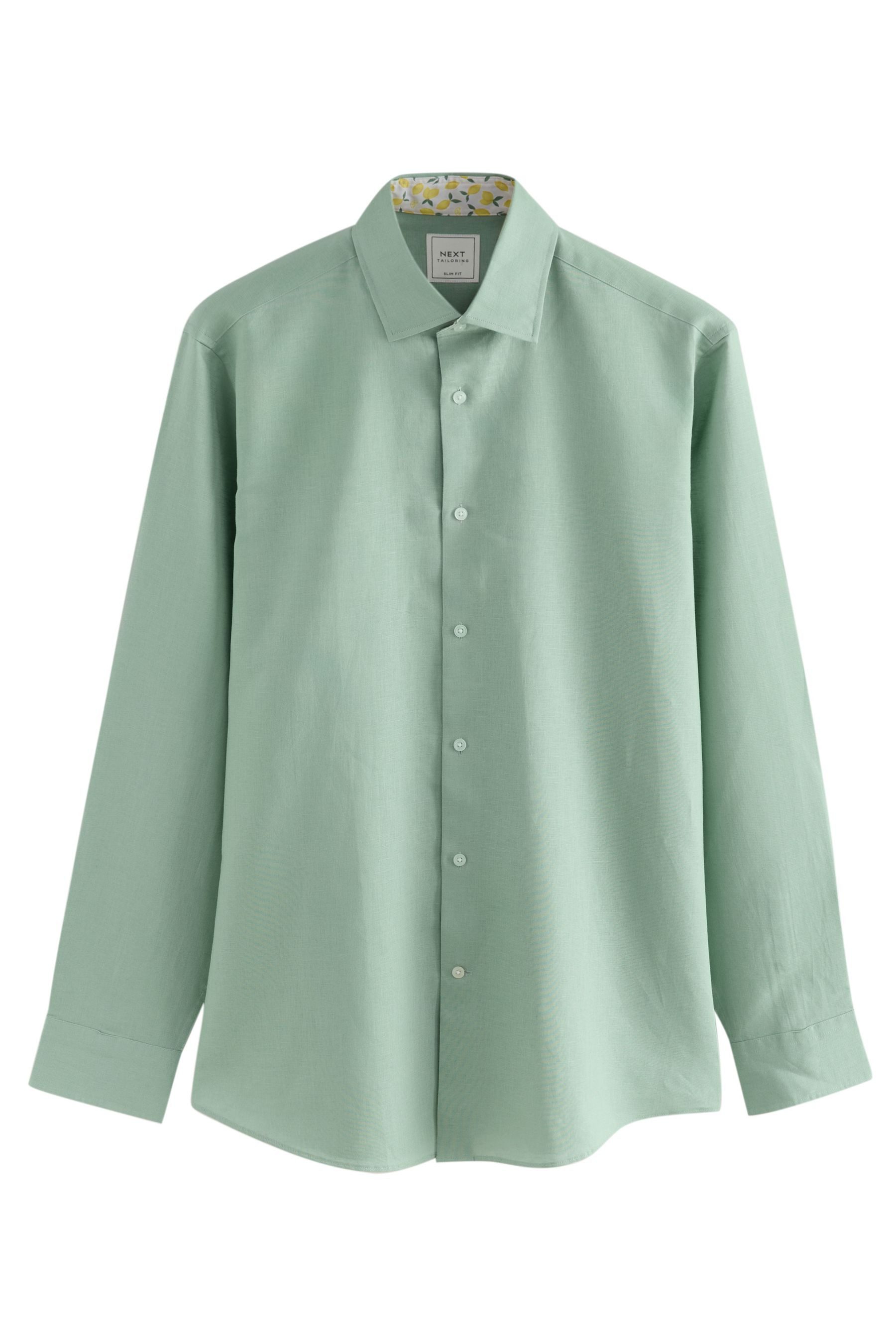 Langarmhemd Krawatte und Einstecktuch im Set - Slim Fit