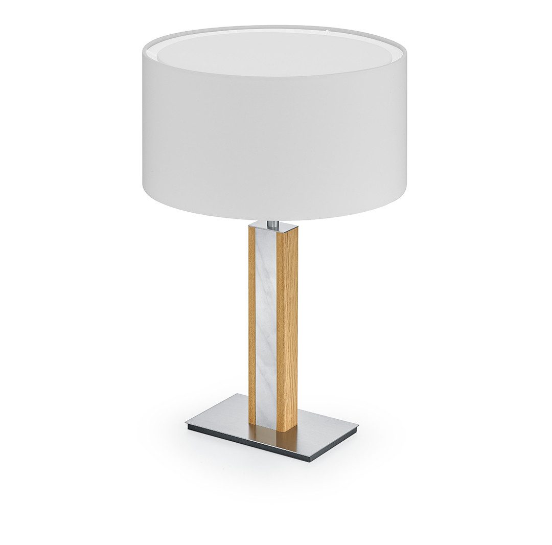 HerzBlut LED Hockerleuchte Karl M mit Marmorapplikation, E27