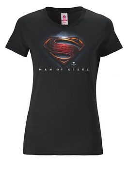 LOGOSHIRT T-Shirt Superman - Man Of Steel mit coolem Frontprint