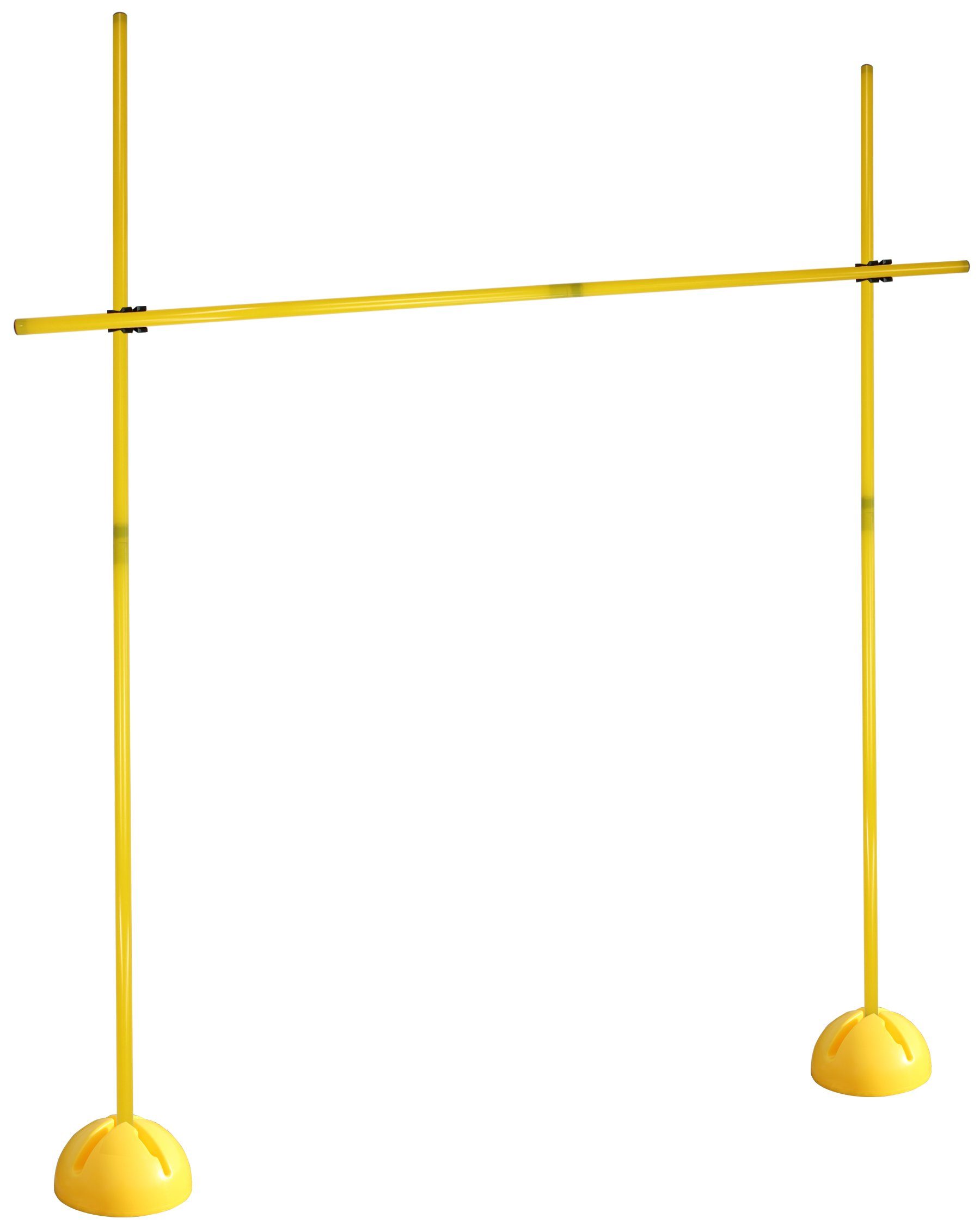 SPORTIKEL24 Hürde X-Fuß Препятствияset mit Stange 180 cm Farbe Gelb, Leichte Montage