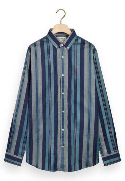 Scotch & Soda Langarmhemd Hemd Gestreiftes Langarmhemd essential Oxford (1-tlg)