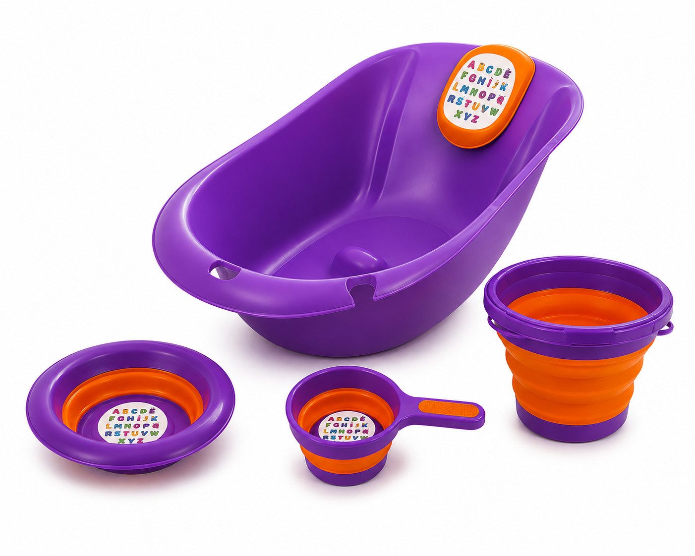 Boncuks Home Babybadewanne Baby Badewanne Set mit Zubehör 60cm-Kompakt