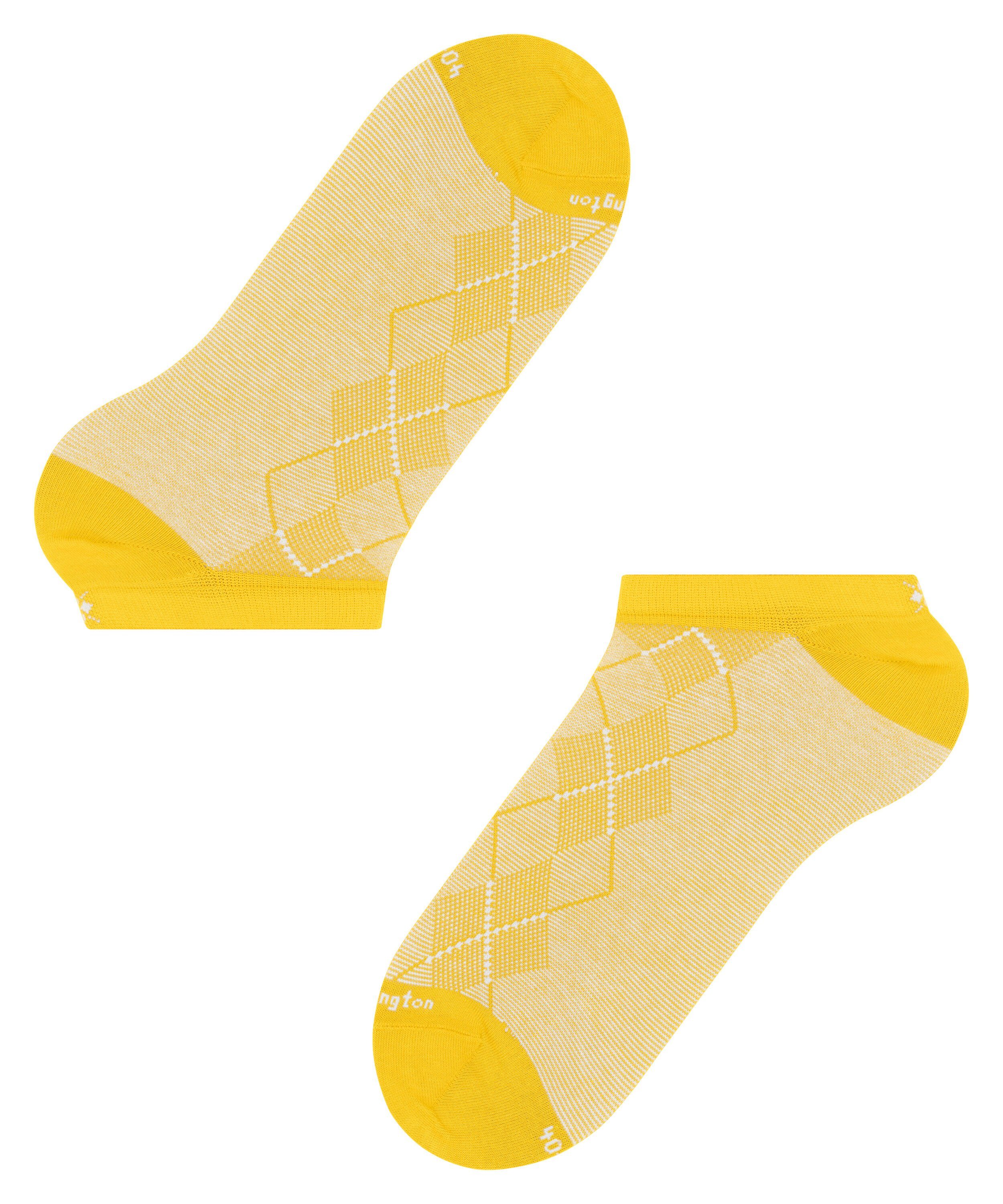 (1-Paar) Carrington eingestricktem (1140) Sneakersocken Logo yellow mit Burlington