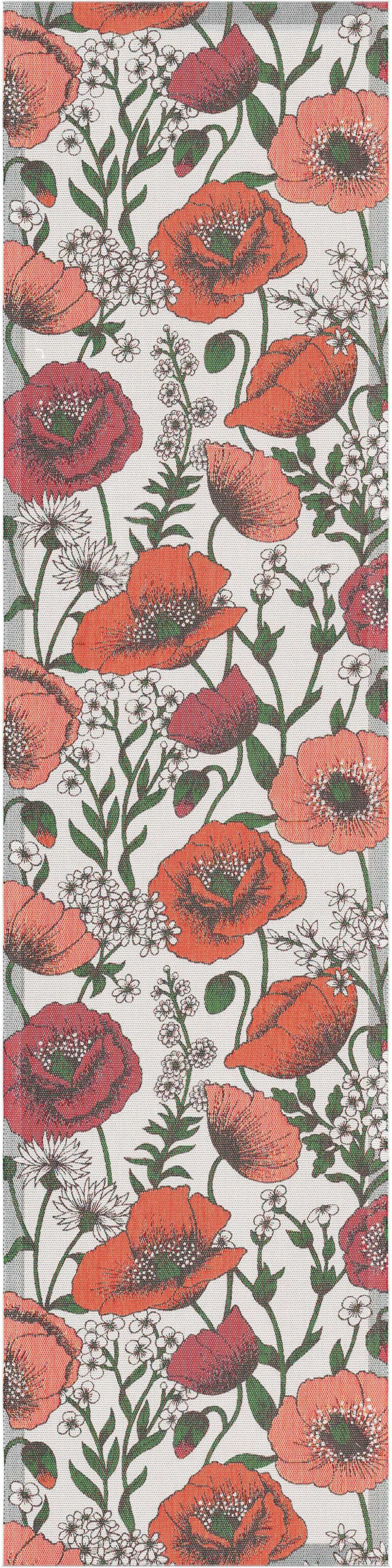 EKELUND MASTER WEAVERS 1692 Tischläufer Tischläufer Blomsterfält 530 35x140 cm, Pixel gewebt (6-farbig)