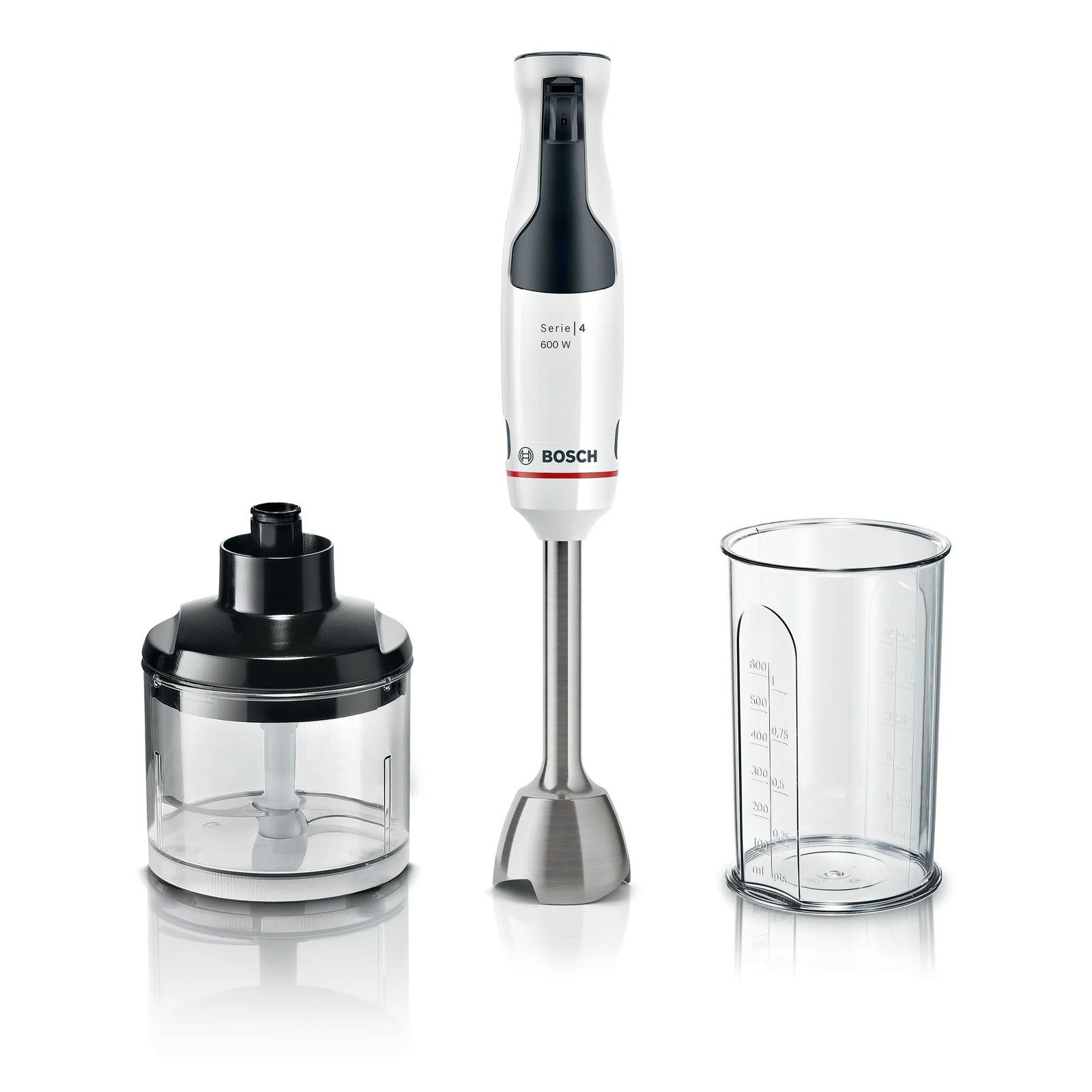 BOSCH Handmixer MSM4W220, Inklusive Zerkleinerer; Starker 600 Watt Motor