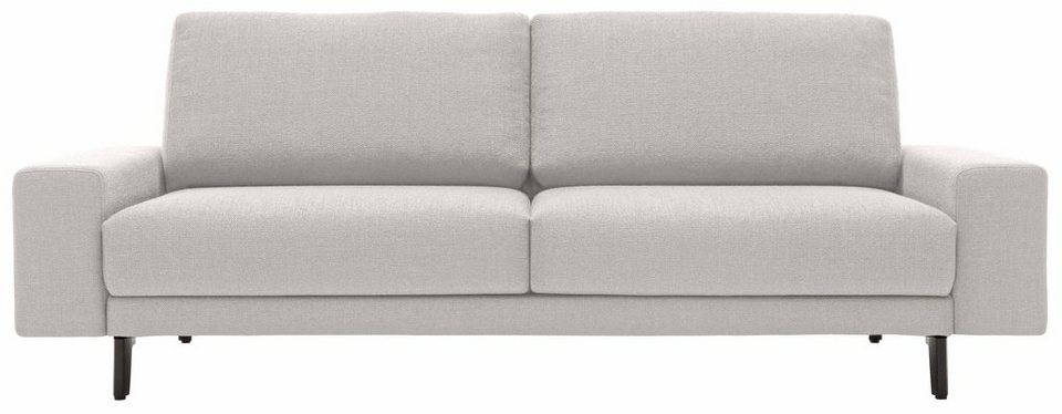 hülsta sofa 2-Sitzer hs.450, Armlehne breit niedrig, Alugussfüße in  umbragrau, Breite 180 cm
