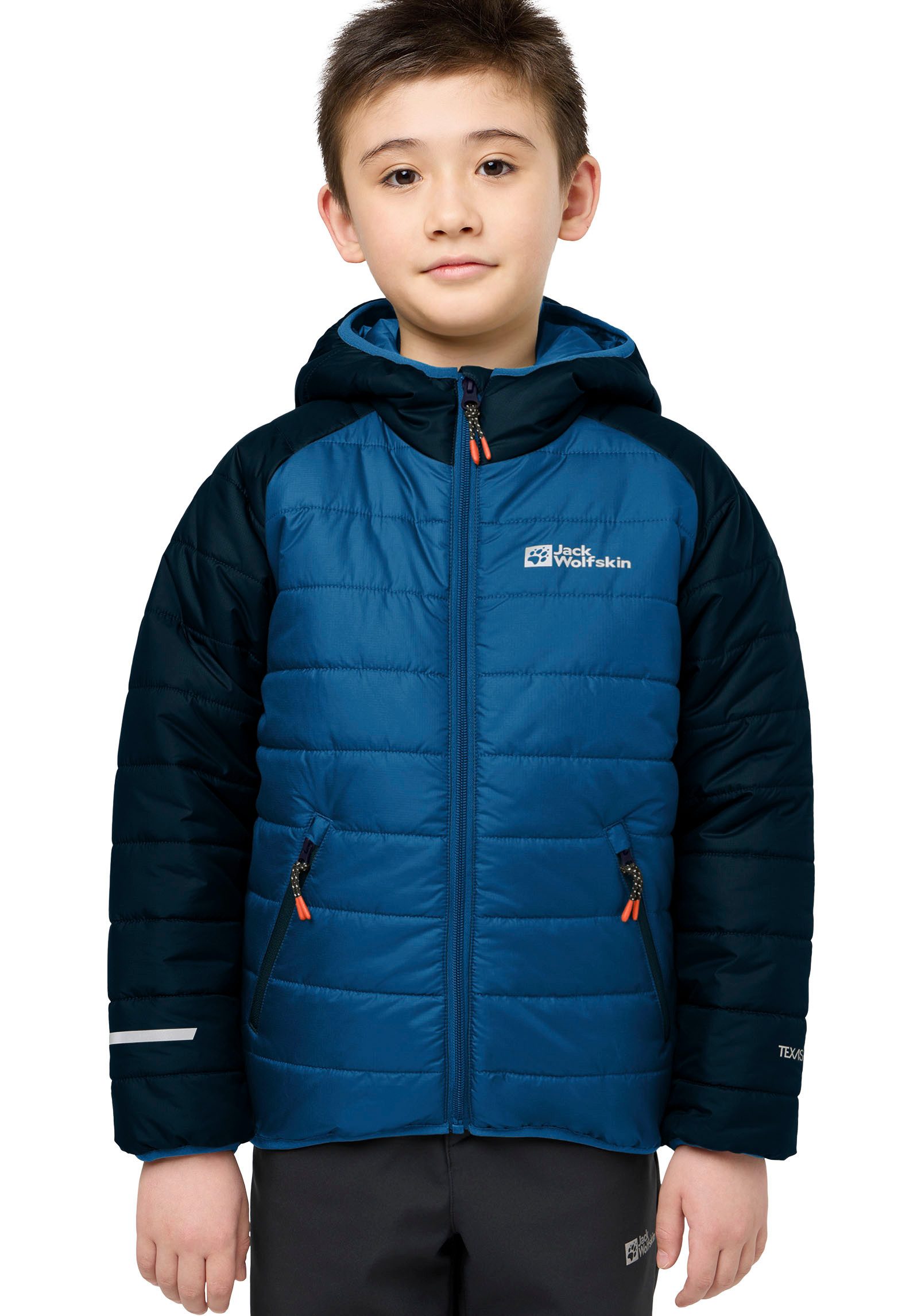 Jack Wolfskin Steppjacke ZENON für Kinder Wärmend, winddicht, Übergangsjacke