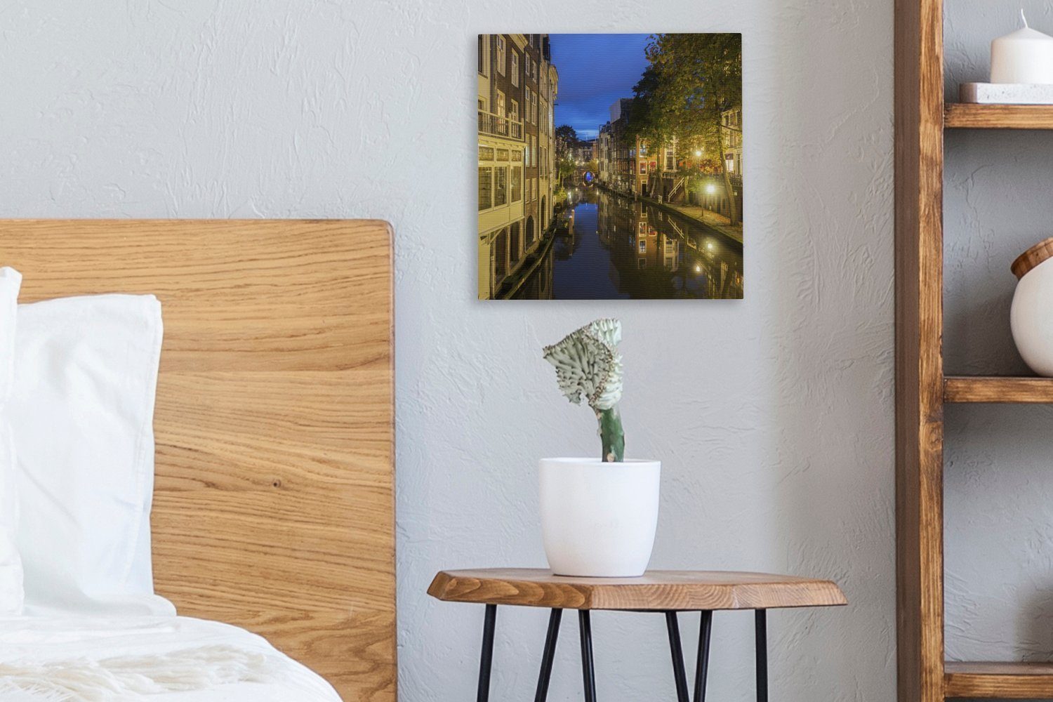 Schlafzimmer Wohnzimmer Leinwandbild - Leinwand (1 OneMillionCanvasses® für Kanal Niederlande, Utrecht Bilder St), -