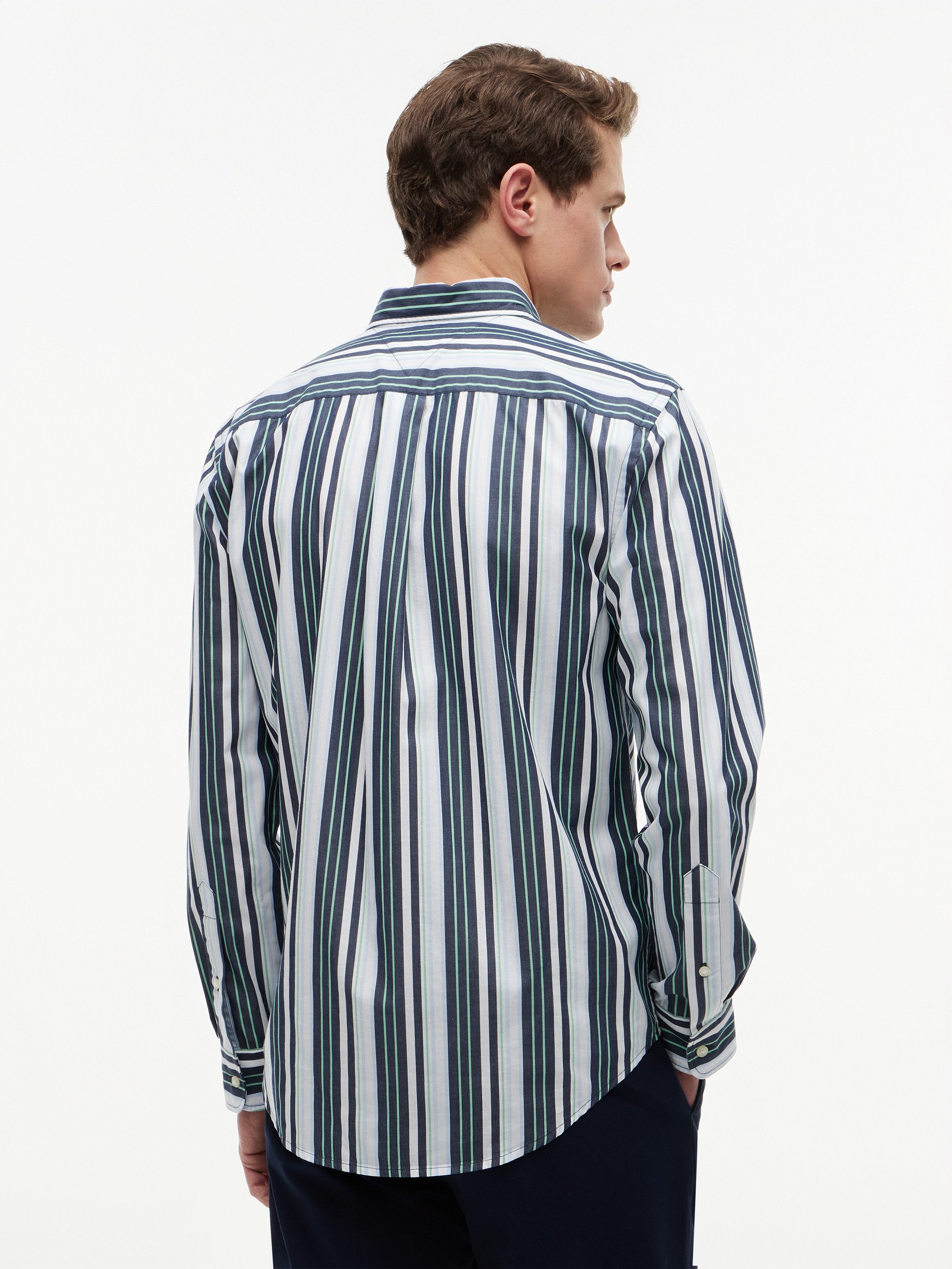 Tommy Hilfiger Langarmhemd POPLIN MULTI STPE SHIRT Regular Fit