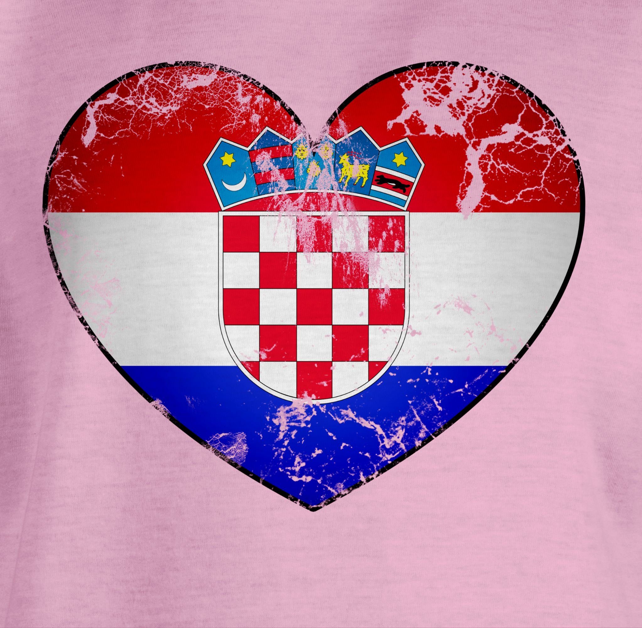 Shirtracer T-Shirt Kroatien Croatia 2026 Fussball WM Fanartikel
