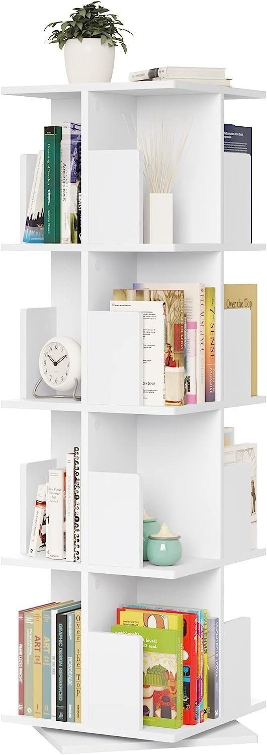 EUGAD Bücherregal, 1-tlg., drehbar, 4 Ebenen günstig online kaufen