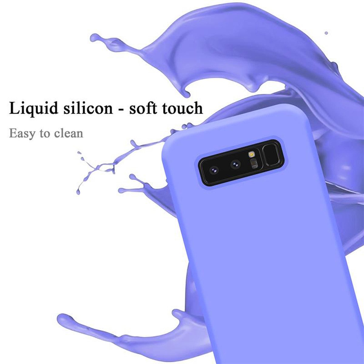 Cadorabo Handyhülle für Samsung Galaxy NOTE 8 Hülle Samsung Galaxy NOTE 8, Flexible Hülle TPU Silikon Schutzhülle Back Cover Case