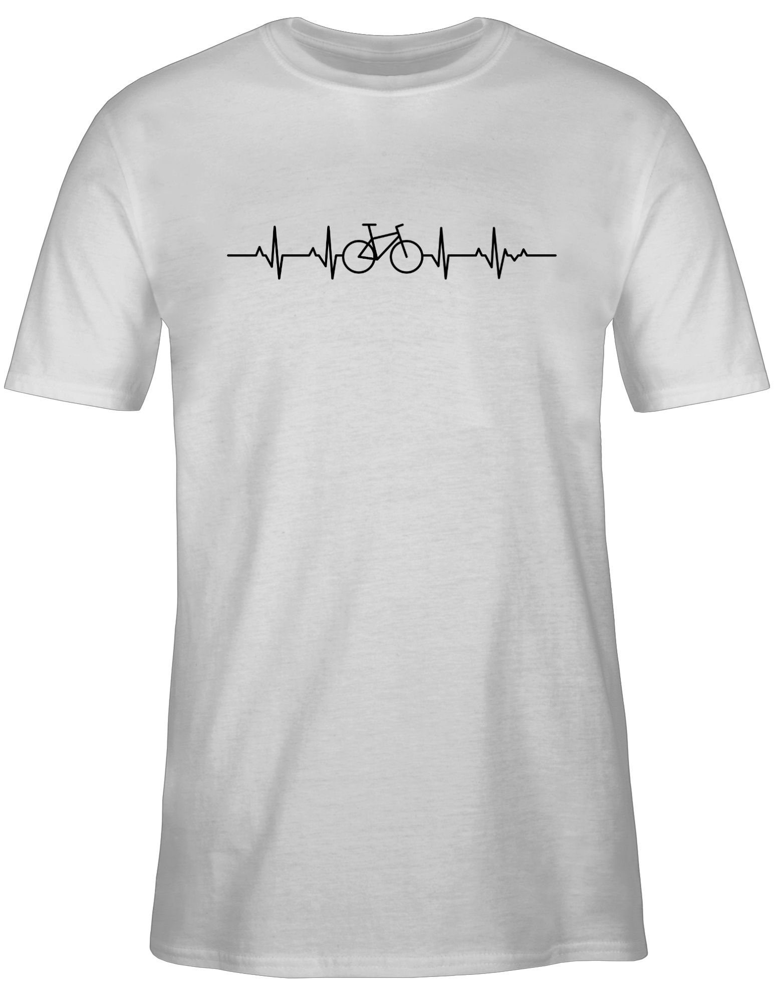 Shirtracer T-Shirt Herzschlag Fahrrad - schwarz günstig online kaufen