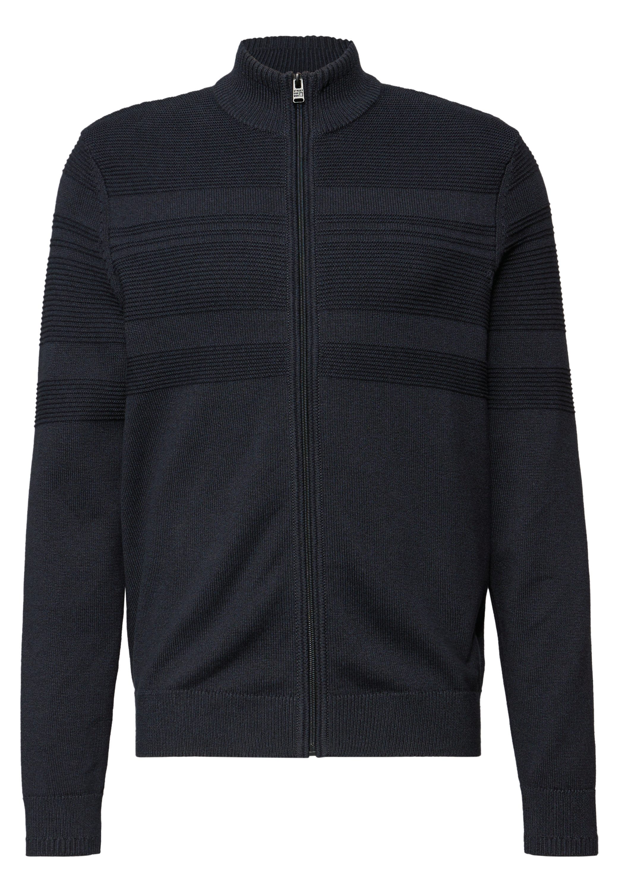 STREET ONE MEN Cardigan aus reiner Baumwolle