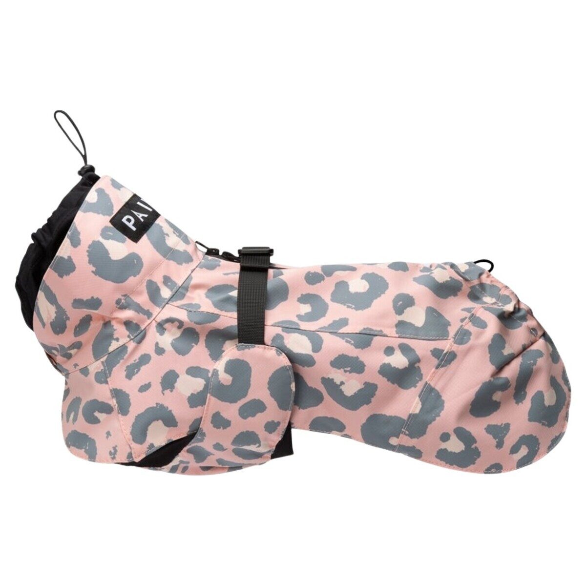 PAIKKA Hunderegenmantel Hunde Regenmantel reflektierend "Visibility Raincoat" Pink Leopard