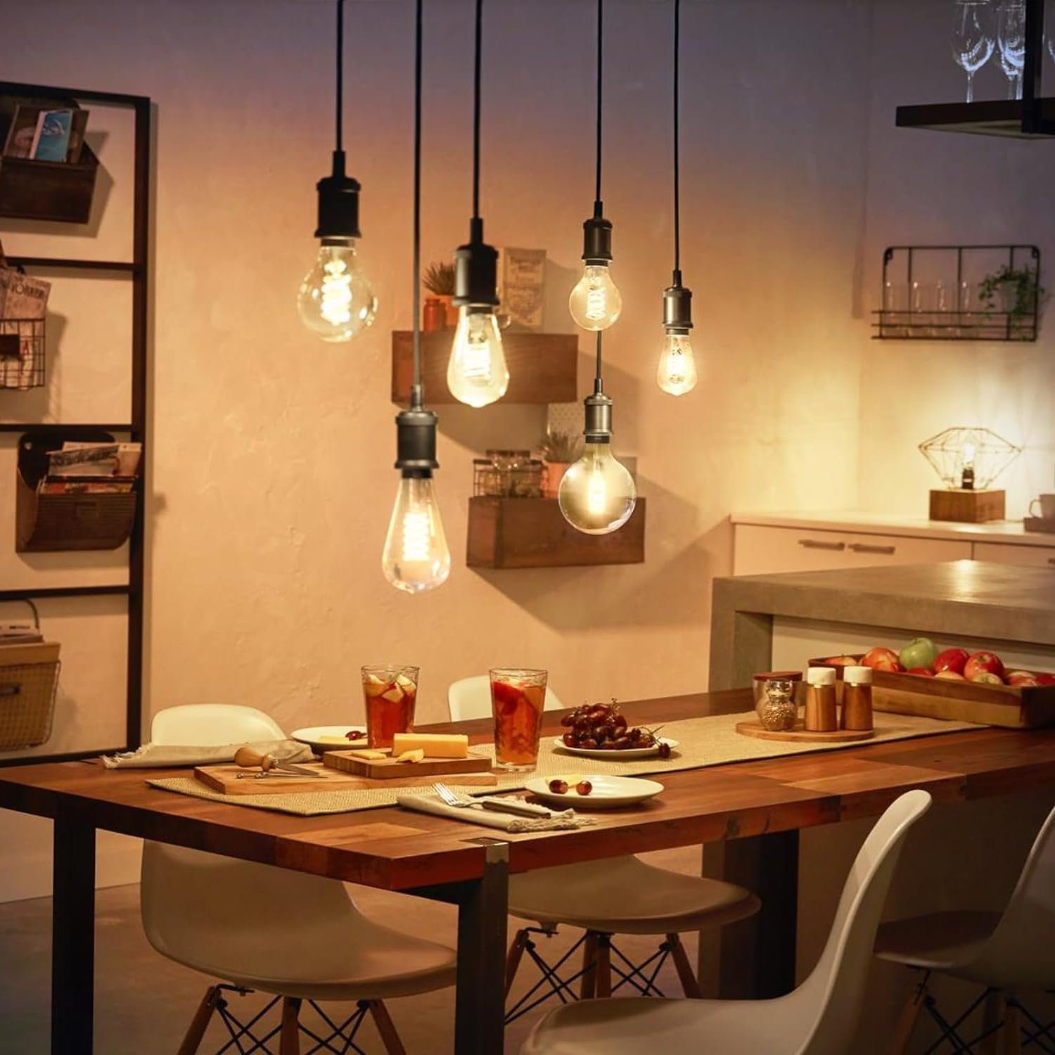 ZMH LED-Leuchtmittel LED Lampe E27 Glühbirne: G95/G125 Vintage Edison Leuchtmittel 4W, E27, 1 St., 2200k, Retro Filament Birnen Bulb Energiesparlampe für Haus – Bild 4 von 5