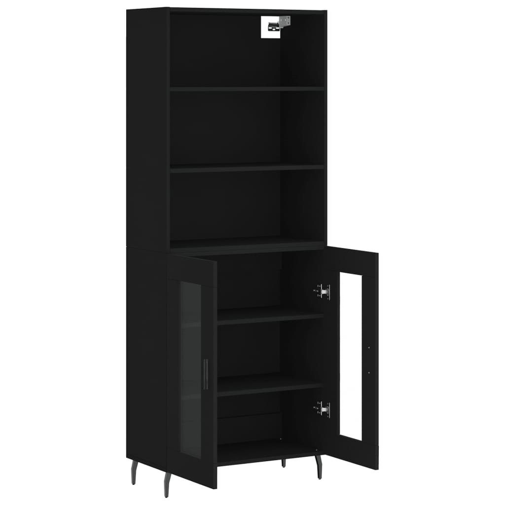 69,5x34x180 Regal Holzwerkstoff Highboard Kleiderschrank Schwarz cm Schrank vidaXL